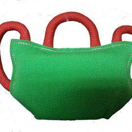 Synthetic bite pillow with rounded wedges